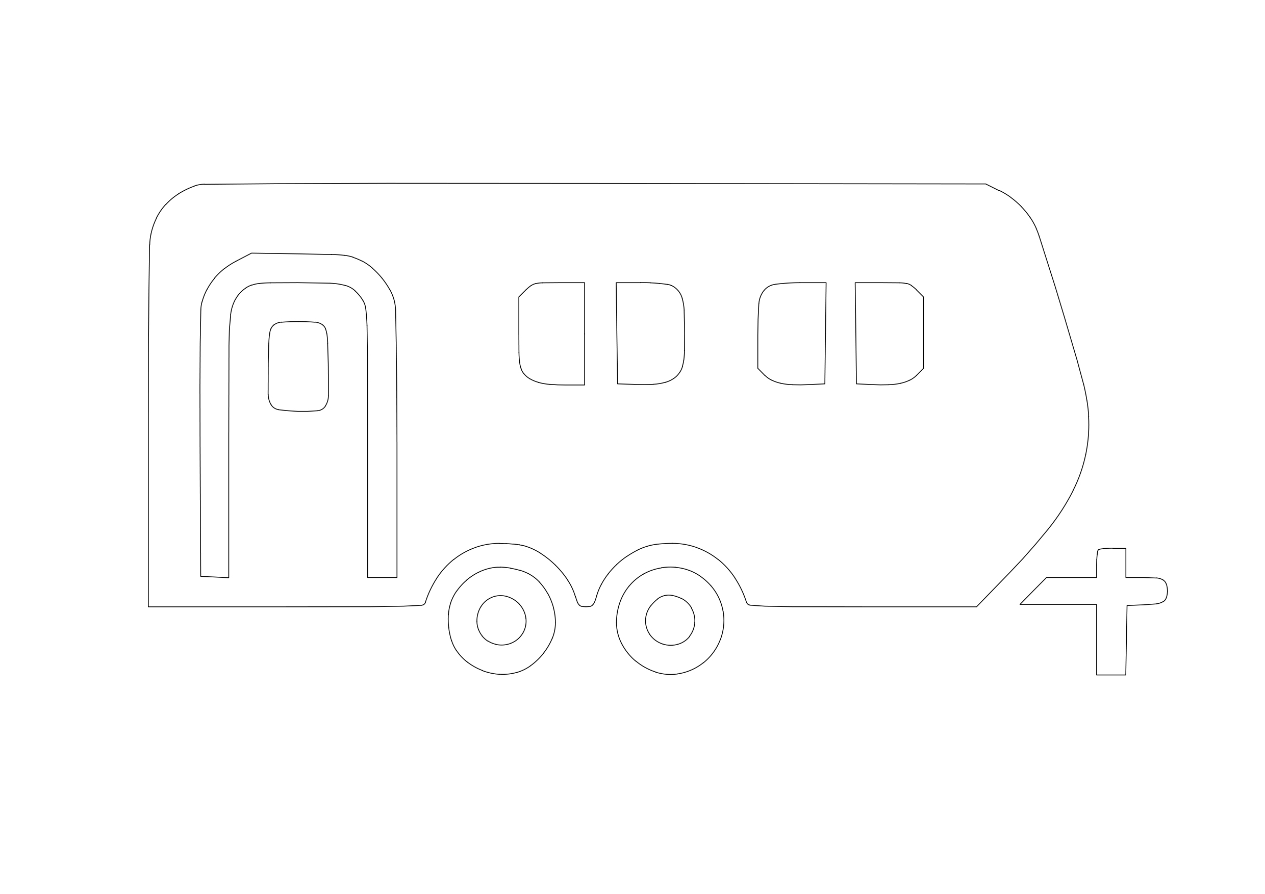 Free Trailer Symbol CAD Block Icon – DWG, DXF, PDF Format