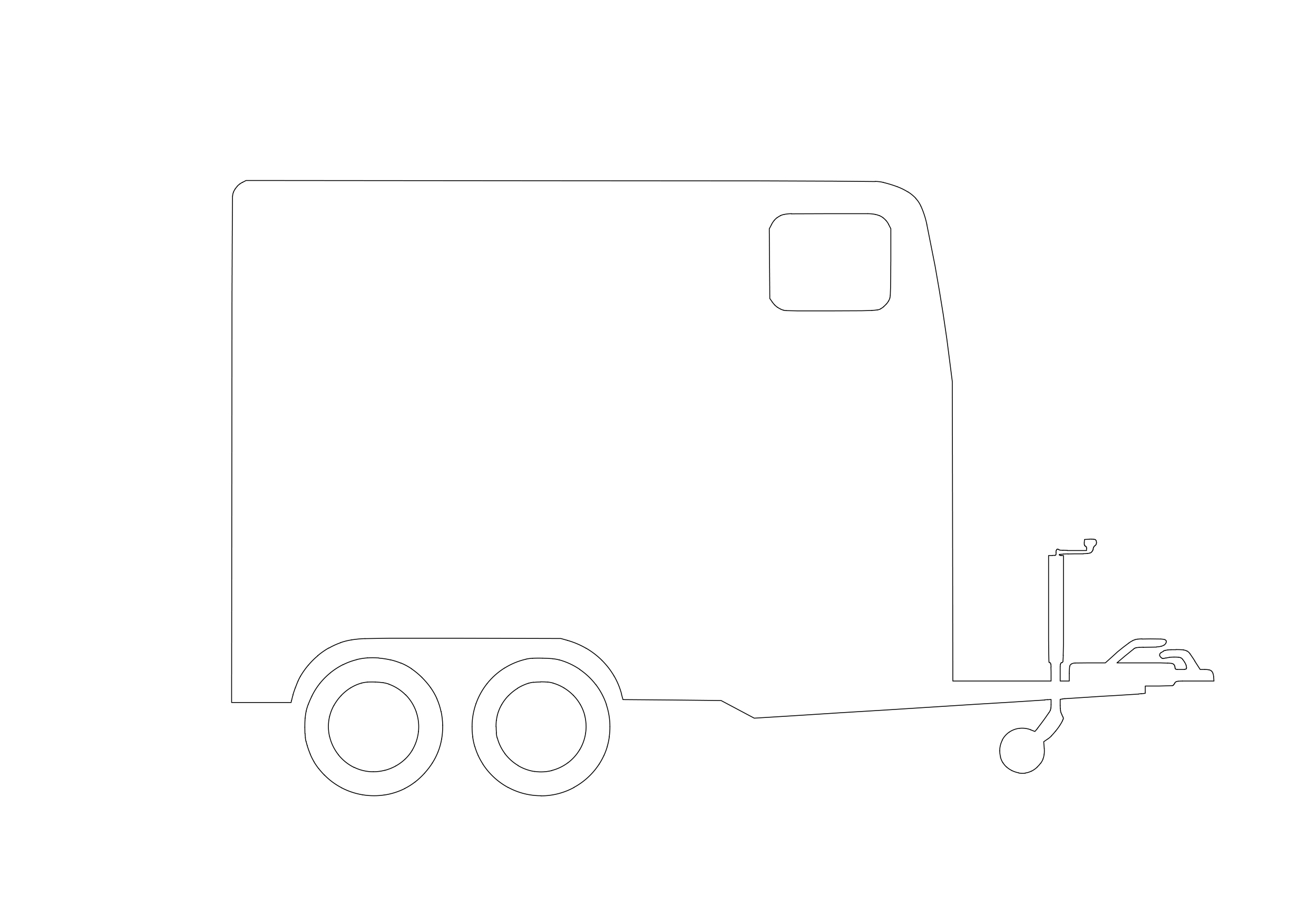 Free Trailer Elevation CAD Block – DWG, DXF, PDF Format