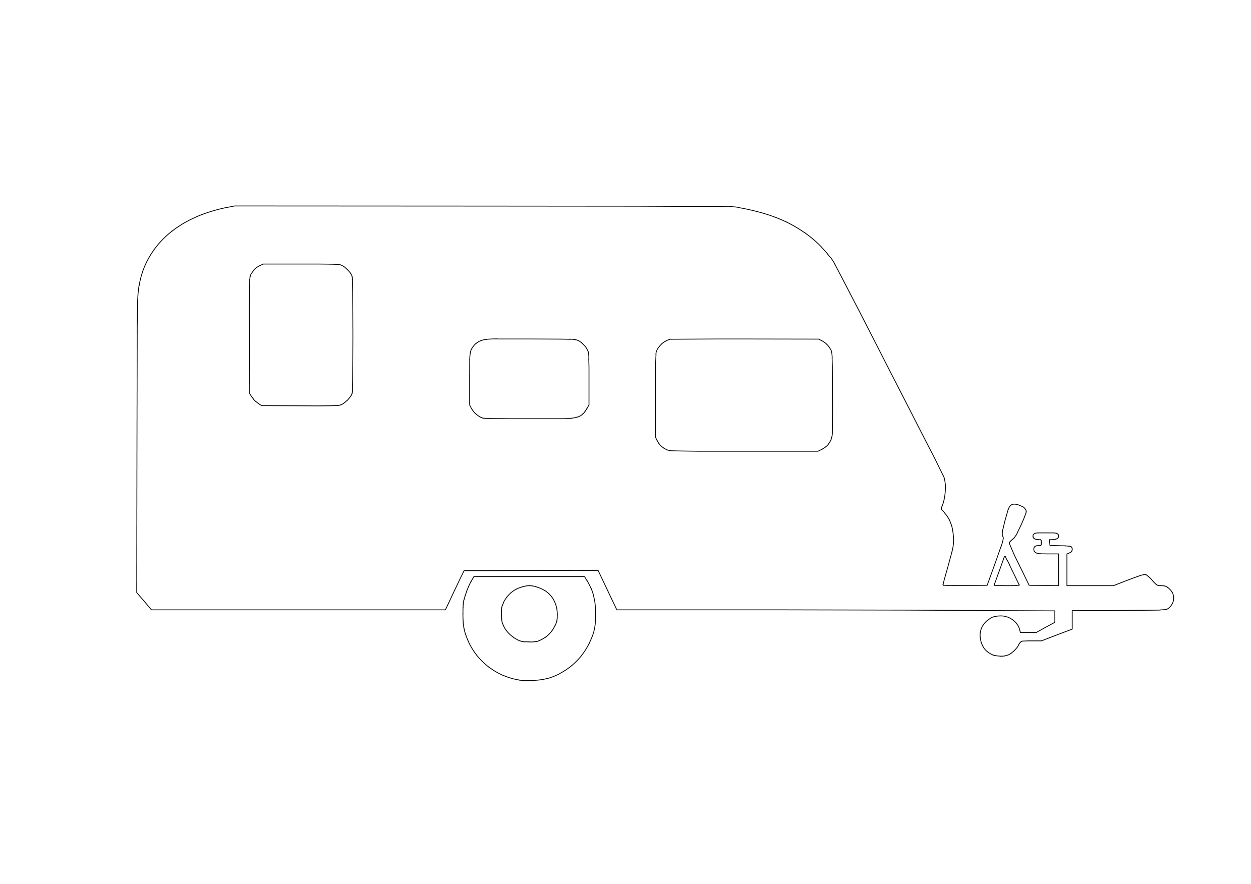 Free Trailer Elevation CAD Block – DWG, DXF, PDF Format