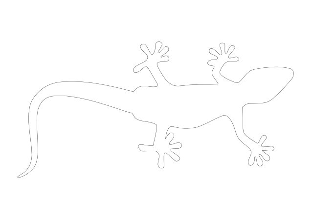 Free Lizard CAD Block – DWG, DXF, PDF Format