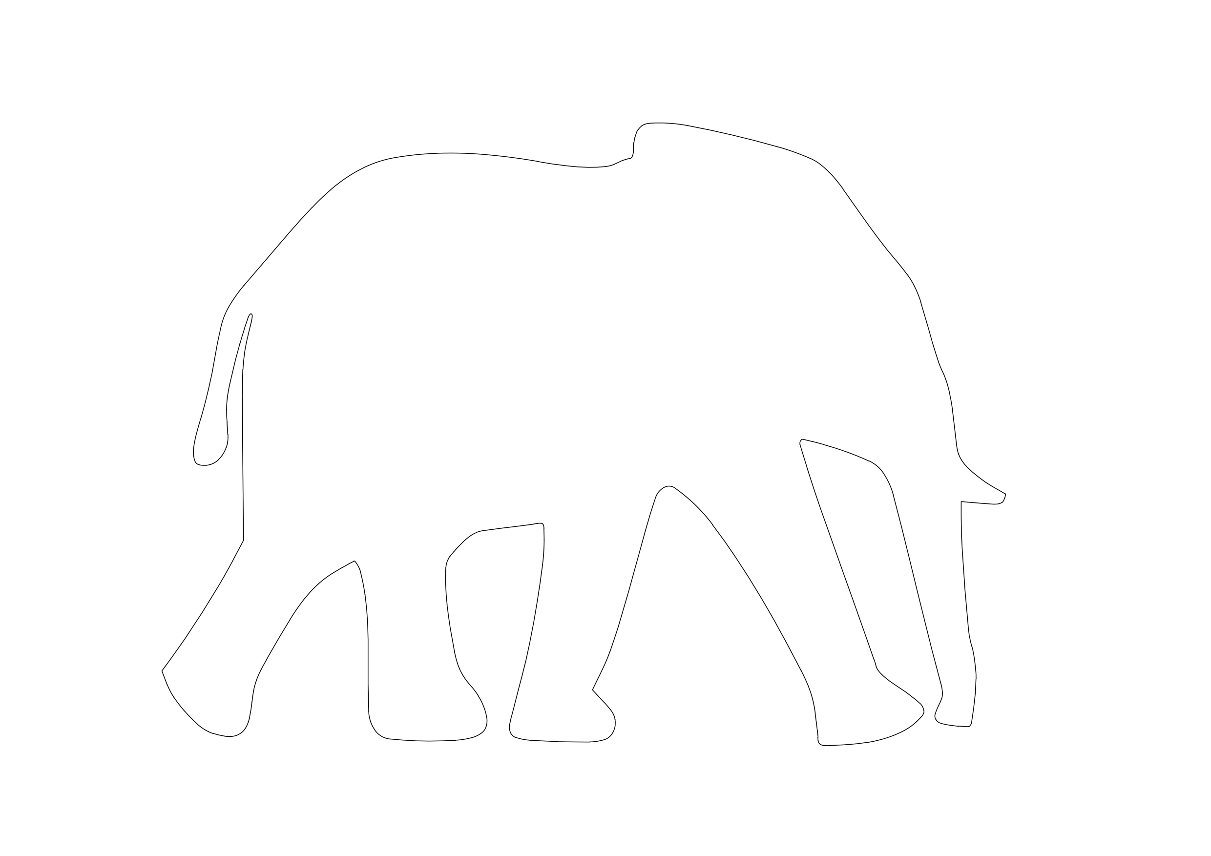 Free Elephant CAD Block – DWG, DXF, PDF Format