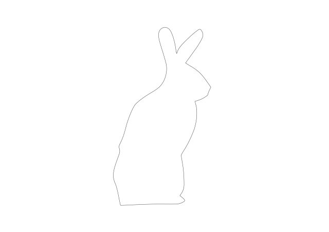 Free Rabbit CAD Block – DWG, DXF, PDF Format