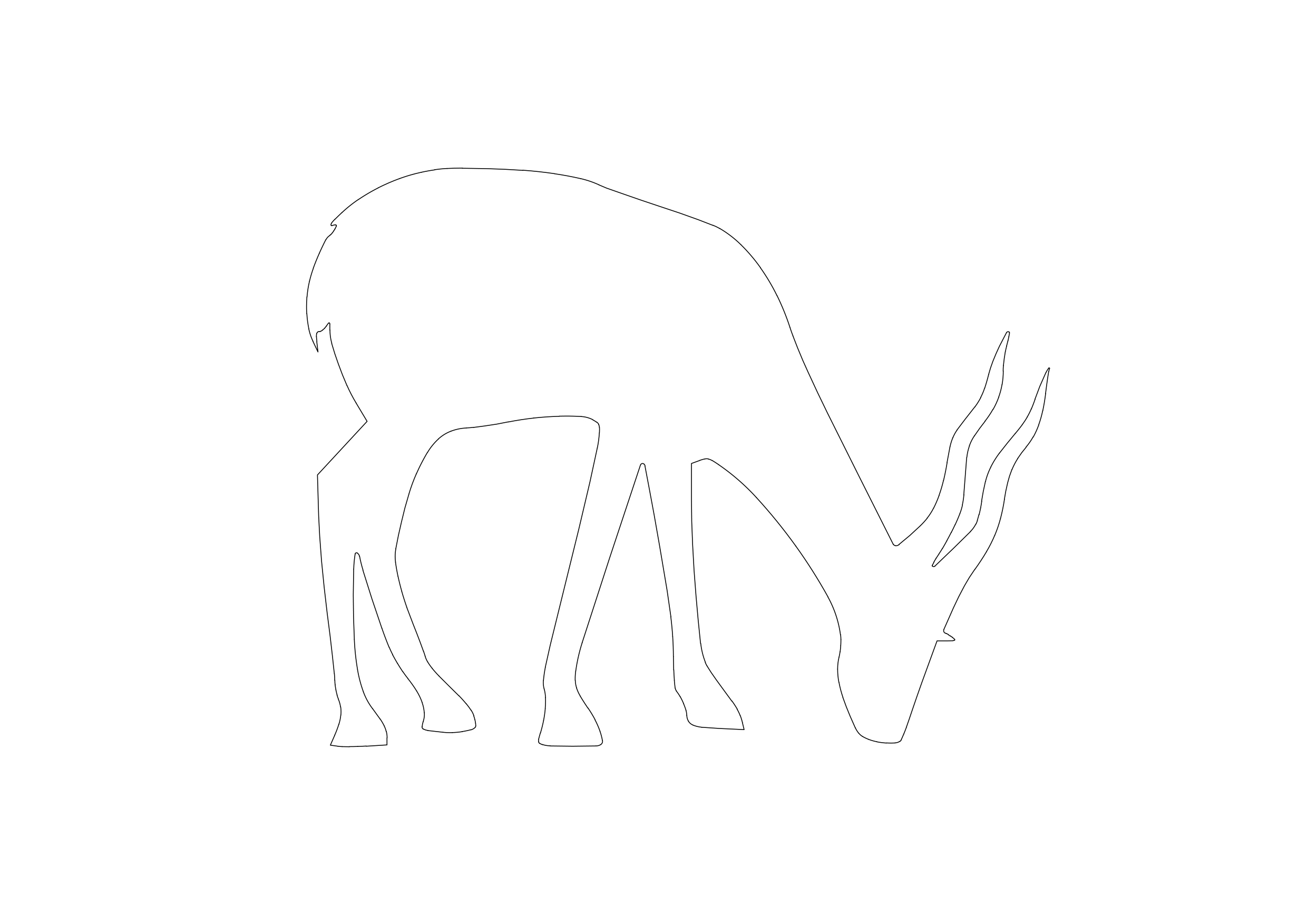 Free Gazelle CAD Block – DWG, DXF, PDF Format