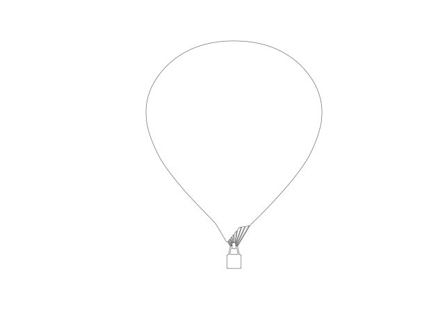 Free Hot Air Balloon Elevation CAD Block – DWG, DXF, PDF Format