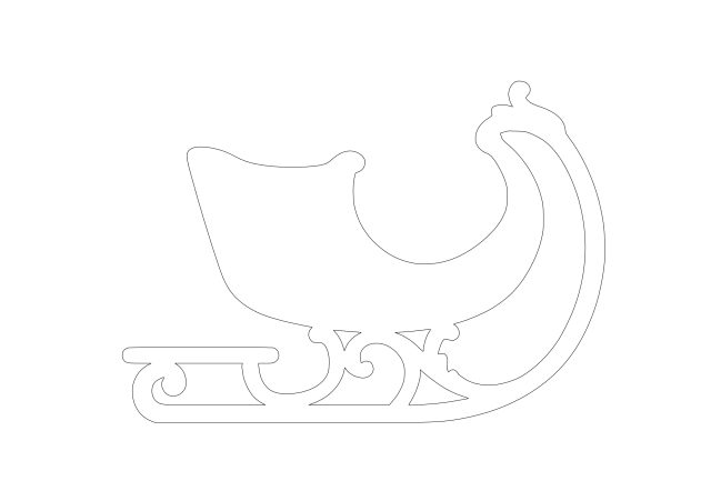 Free Sleigh Elevation CAD Block – DWG, DXF, PDF Format