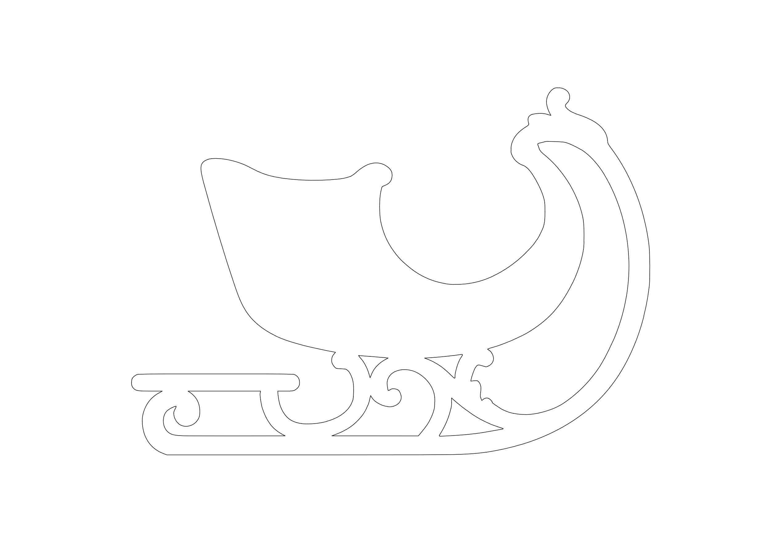 Free Sleigh Elevation CAD Block – DWG, DXF, PDF Format