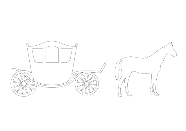 Free Carriage Elevation CAD Block – DWG, DXF, PDF Format