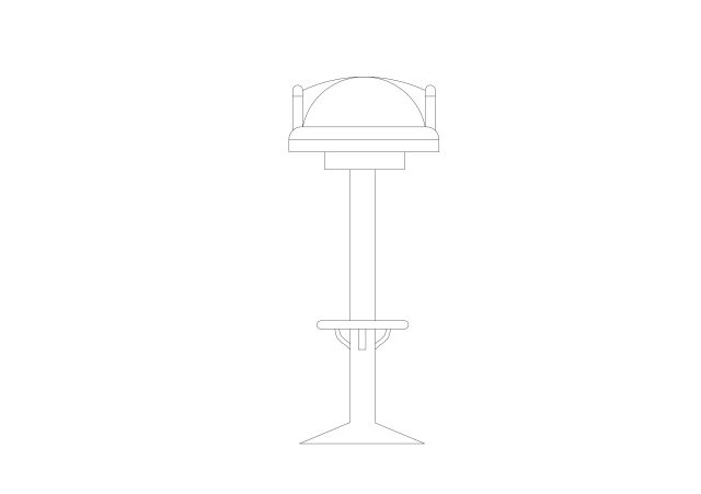 Free Stool elevation CAD Block – DWG, DXF, PDF Format