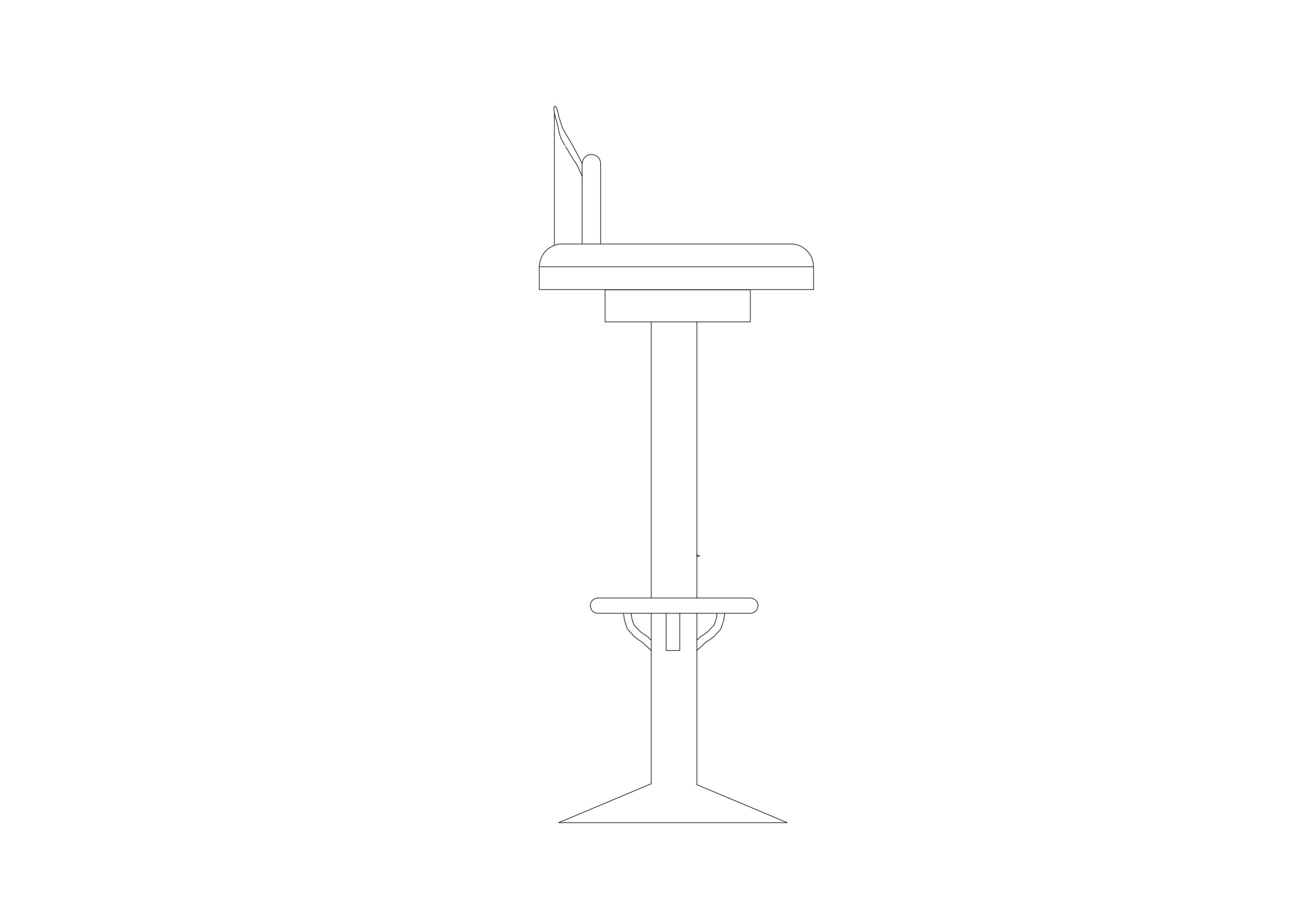 Free Stool elevation CAD Block – DWG, DXF, PDF Format