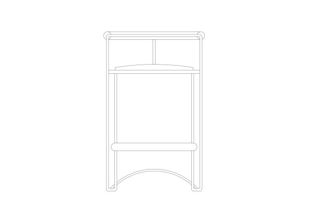 Free Stool elevation CAD Block – DWG, DXF, PDF Format