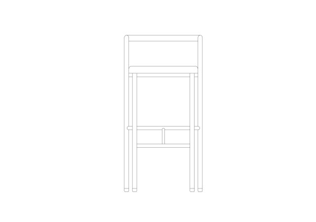 Free Stool elevation CAD Block – DWG, DXF, PDF Format