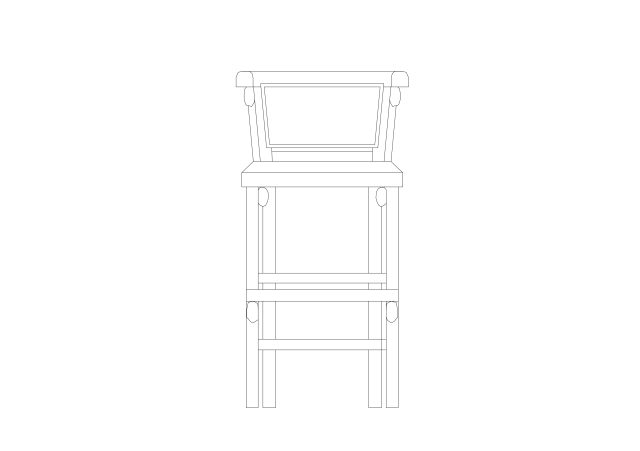 Free Stool elevation CAD Block – DWG, DXF, PDF Format
