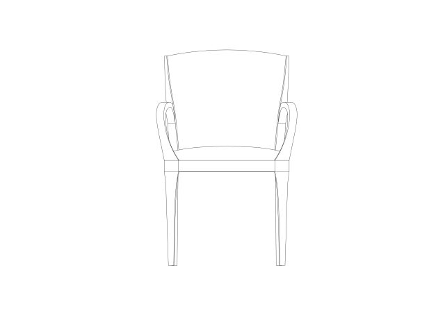 Free Chair Elevation CAD Block – DWG, DXF, PDF Format