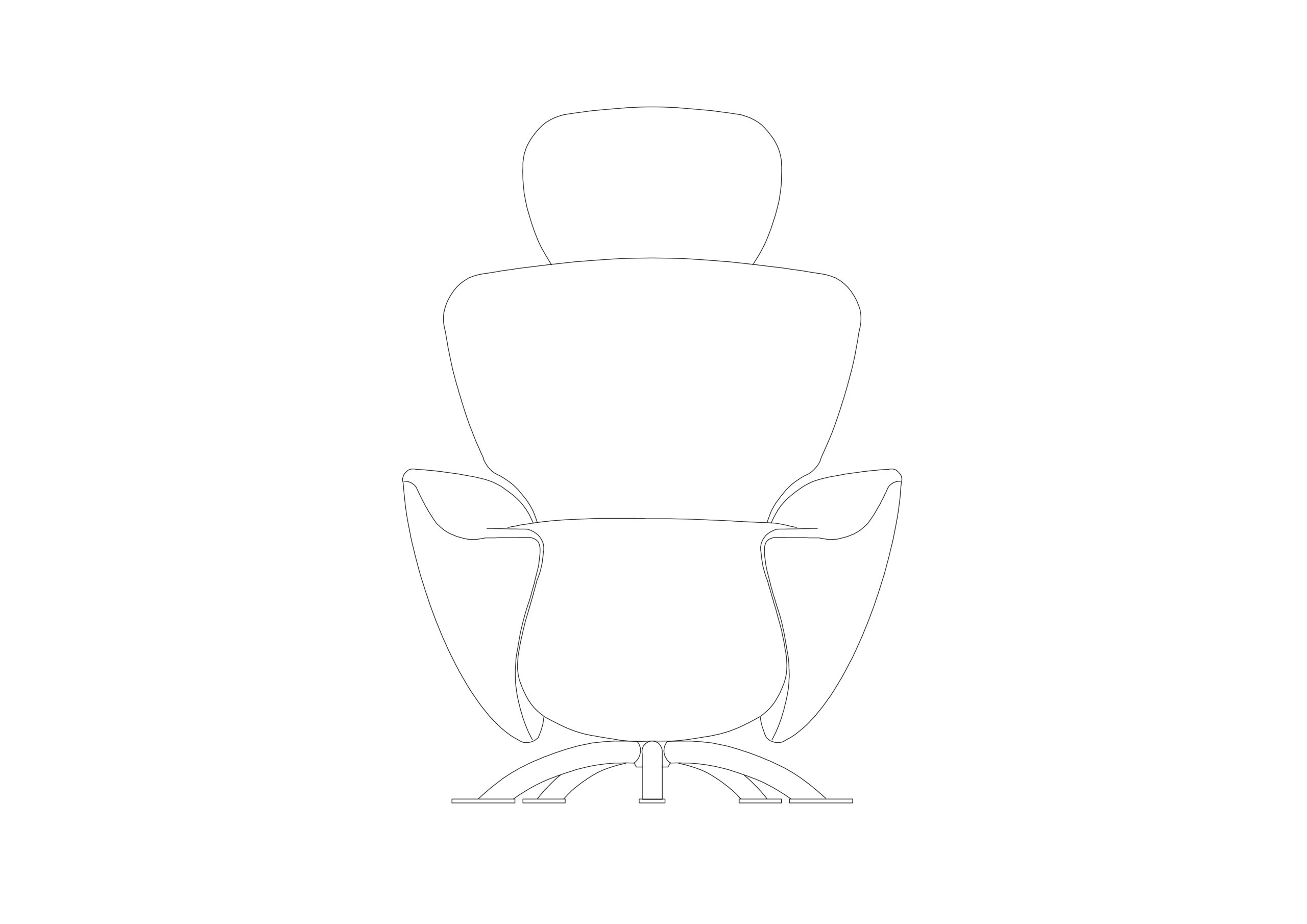 Free Chair Elevation CAD Block – DWG, DXF, PDF Format