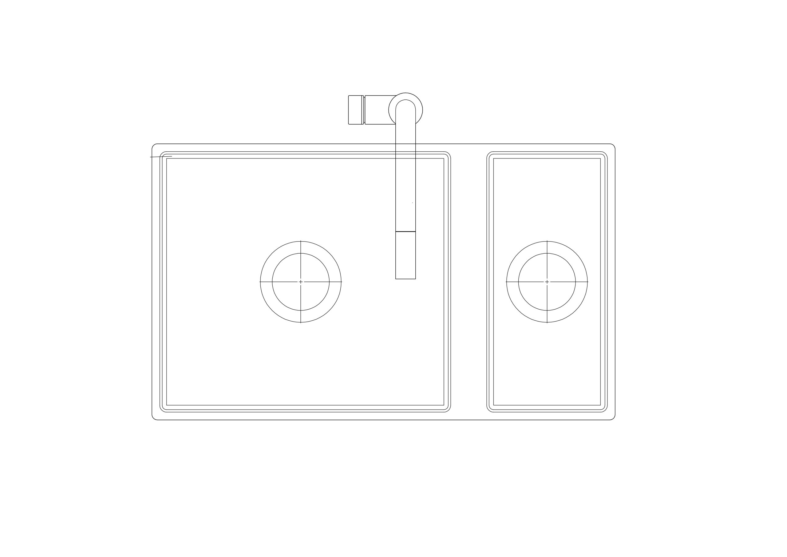 Free Kitchen Sink Top View CAD Block – DWG, DXF, PDF Format