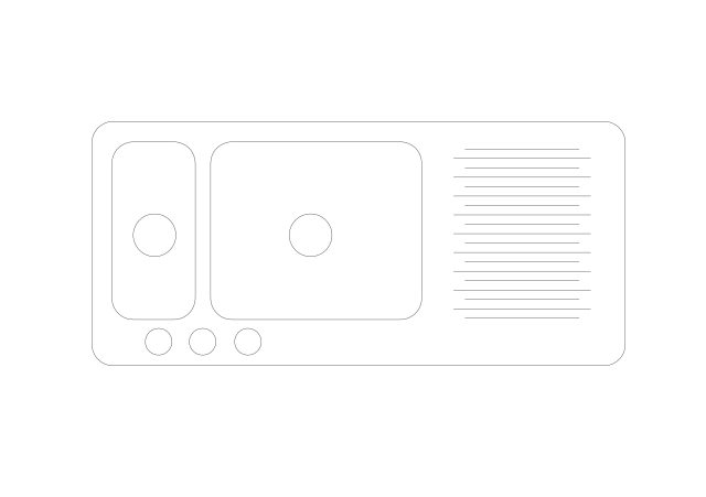 Free Kitchen Sink Top View CAD Block – DWG, DXF, PDF Format