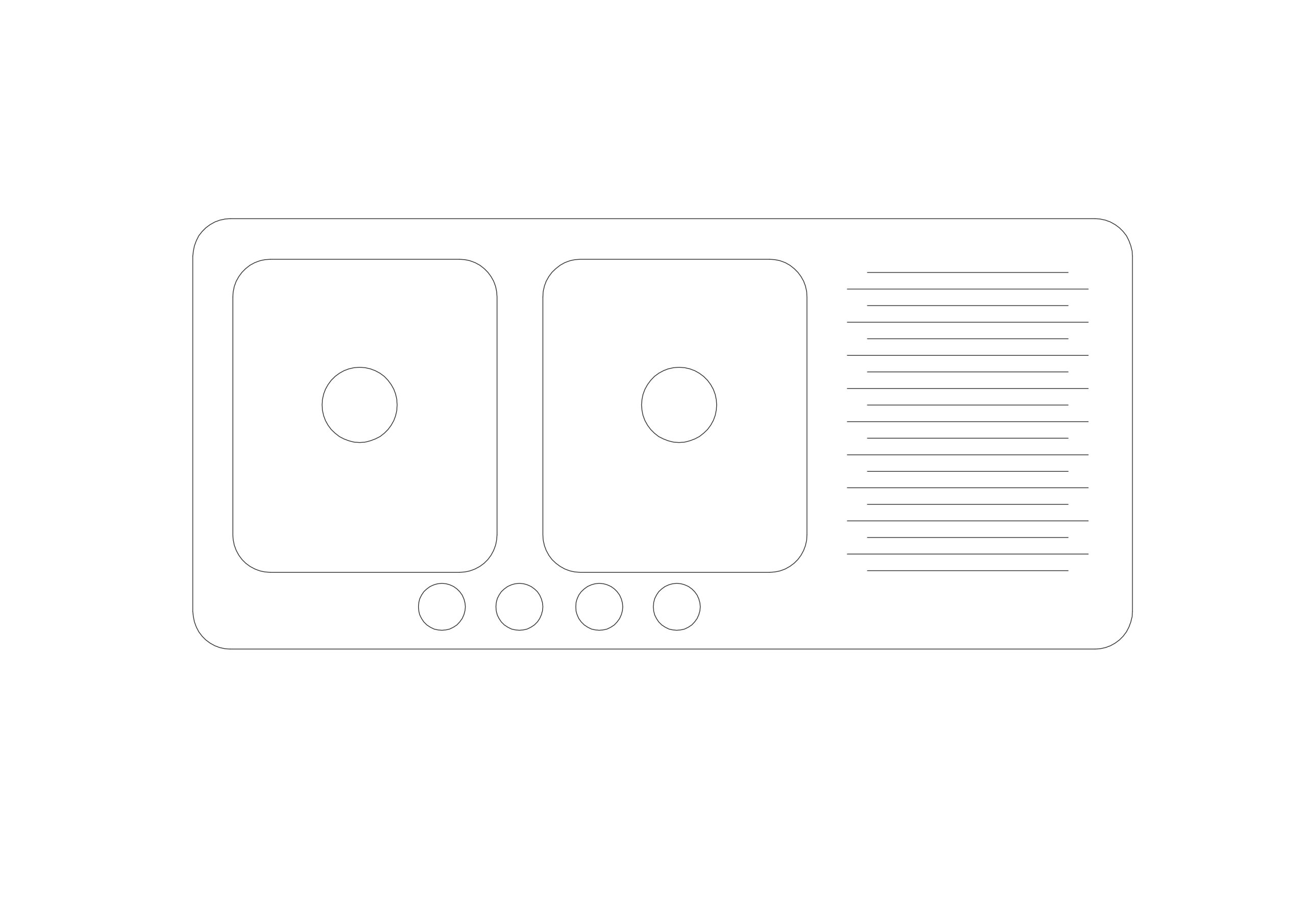 Free Kitchen Sink Top View CAD Block – DWG, DXF, PDF Format