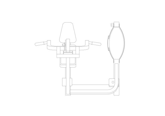 Free Gym Equipment Top View CAD Block – DWG, DXF, PDF Format