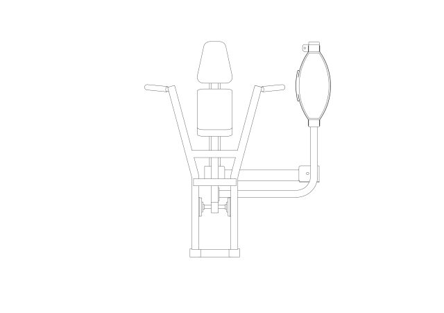 Free Gym Equipment Top View CAD Block – DWG, DXF, PDF Format