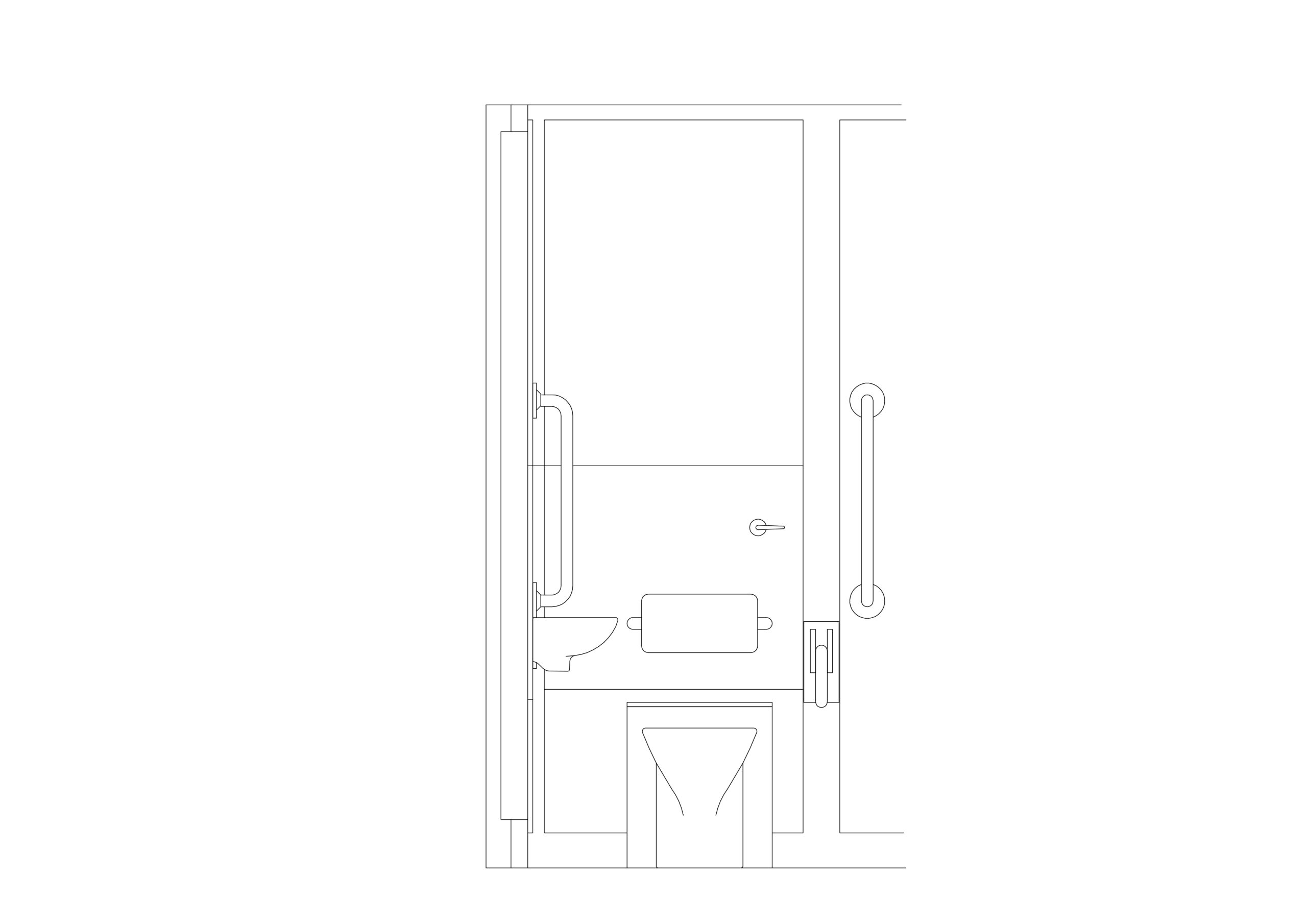 Free Accessible Toilet elevation CAD Block – DWG, DXF, PDF Format