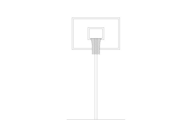 Free Basketball System Elevation CAD Block – DWG, DXF, PDF Format
