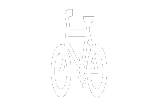 Free Bicycle Symbol CAD Block Icon – DWG, DXF, PDF Format