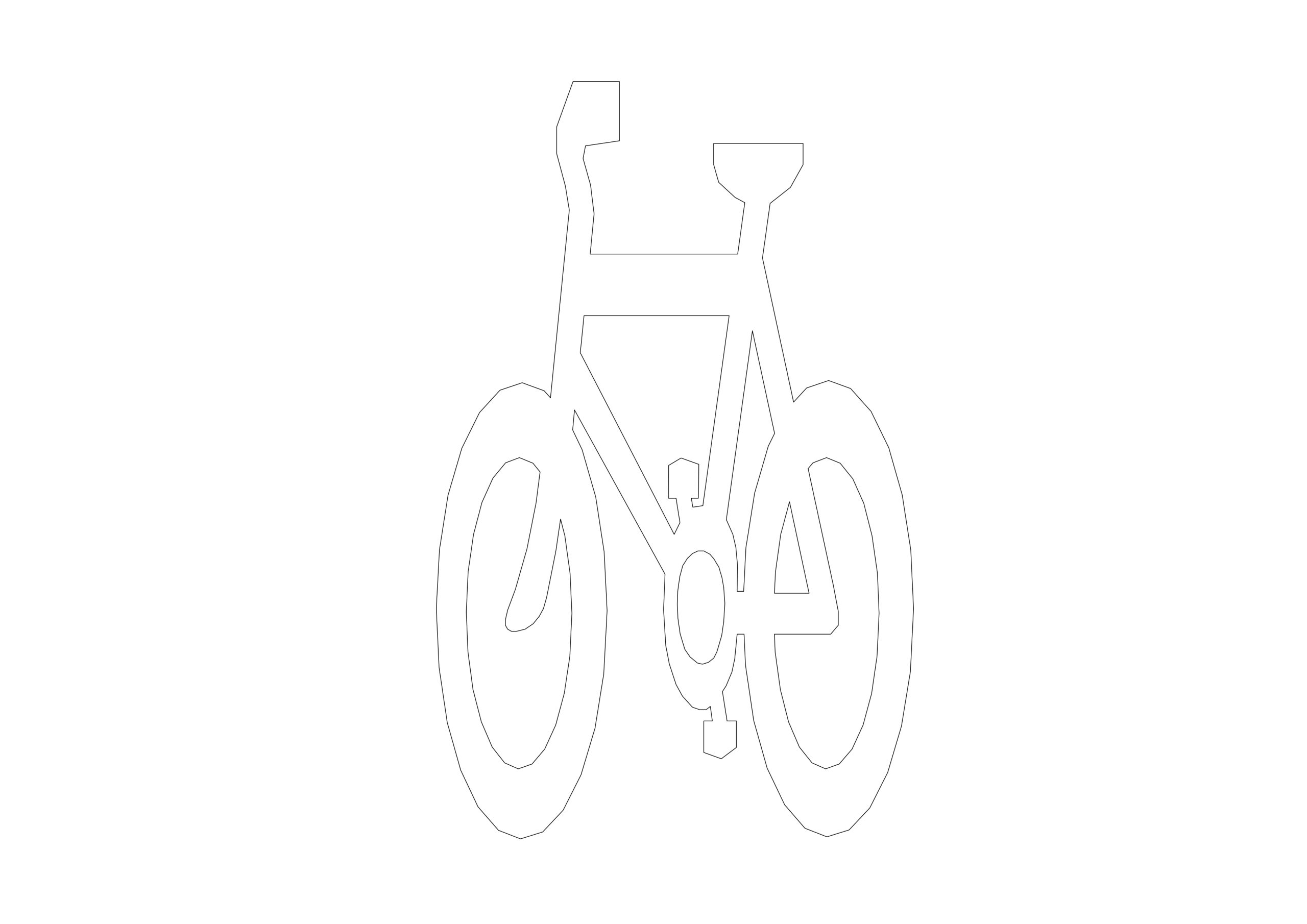 Free Bicycle Symbol CAD Block Icon – DWG, DXF, PDF Format