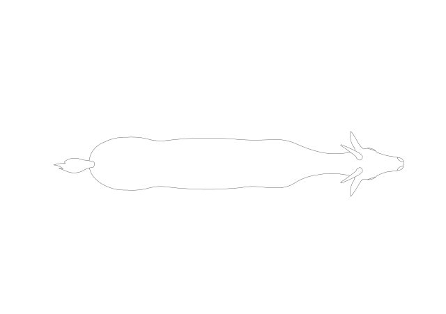 Free Goat CAD Block – Top View Plan