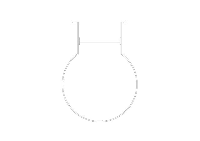 Free Outdoor Safety Hoop Ladder CAD Block