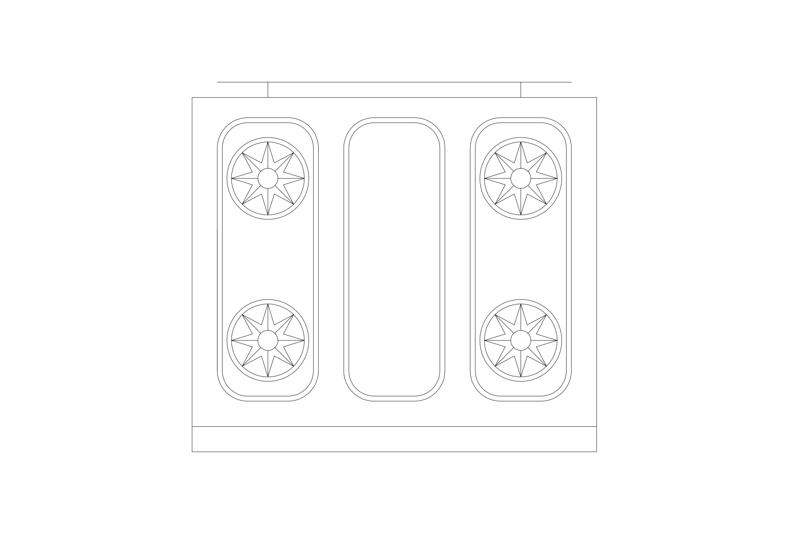 Free 4-Burner Bridge Induction Cooktop CAD Block