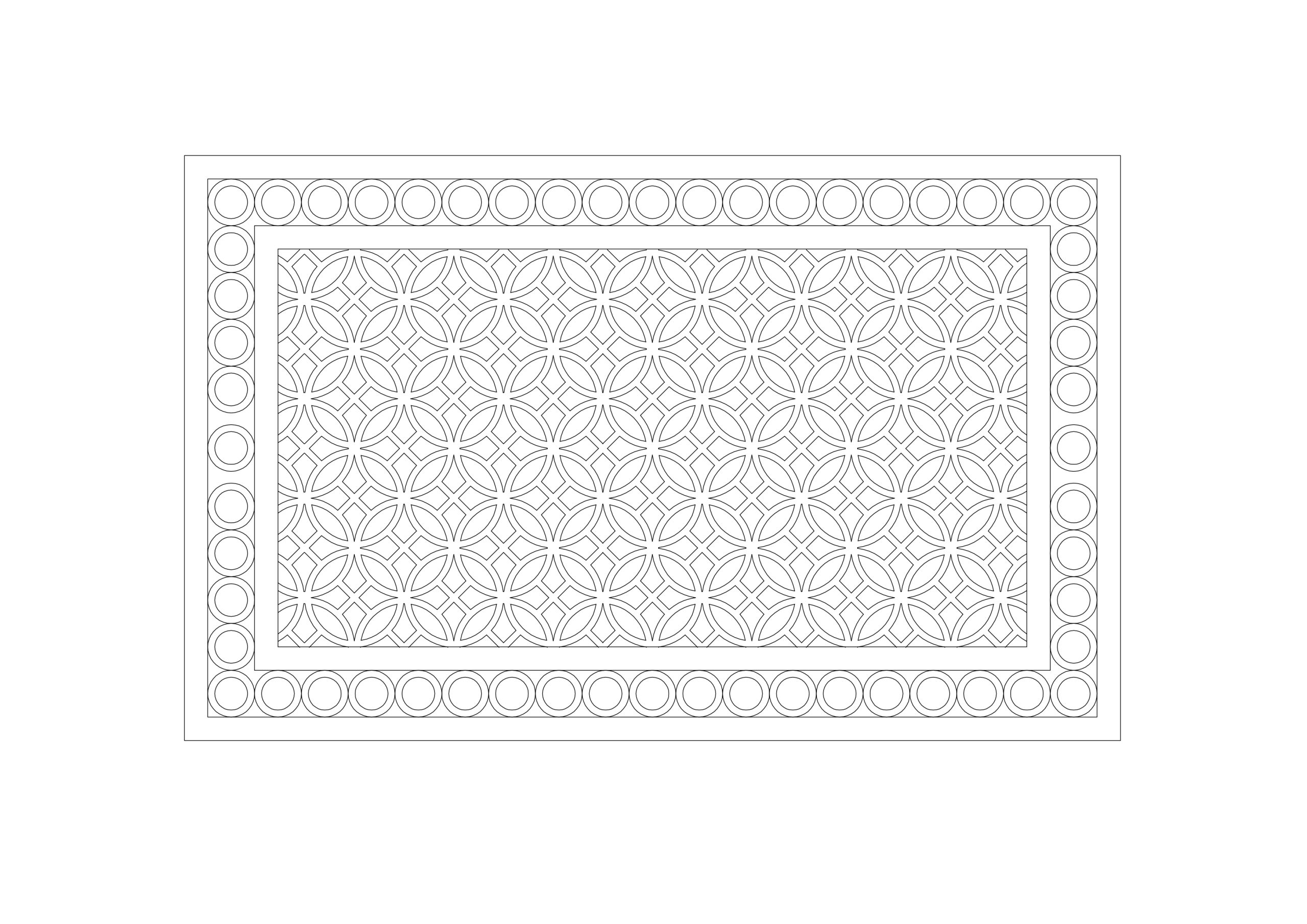 Free Mashrabiya Geometric Pattern CAD Block