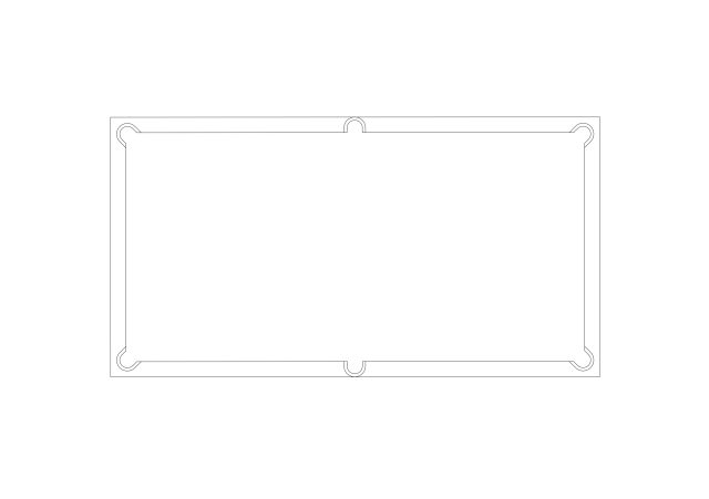 Free Pool Table CAD Block – Top View Plan