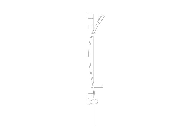 Free Shower System Elevation CAD Block – Side View