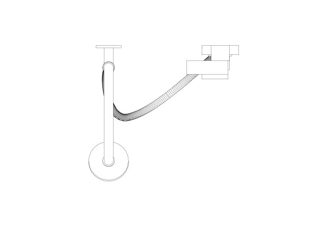 Free Shower System Top View CAD Block – Plan View
