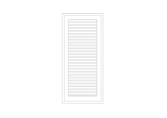 Free Single Window Shutter Elevation CAD Block