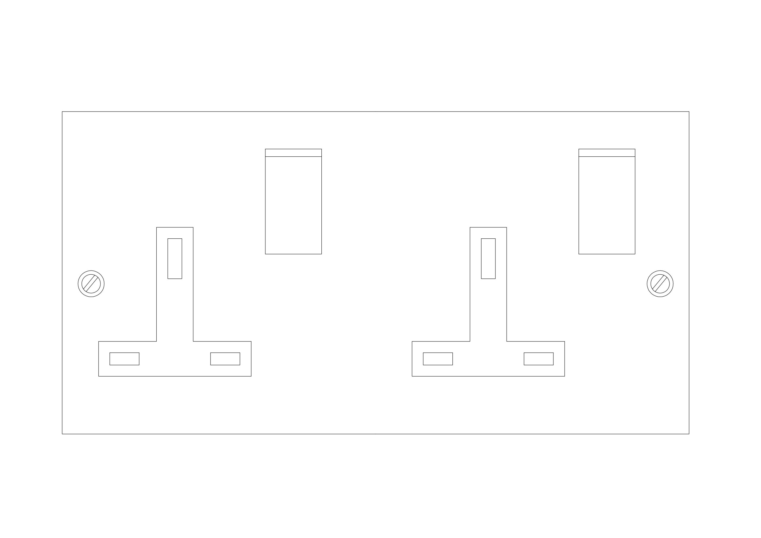 Free Double Electrical Socket Elevation CAD Block