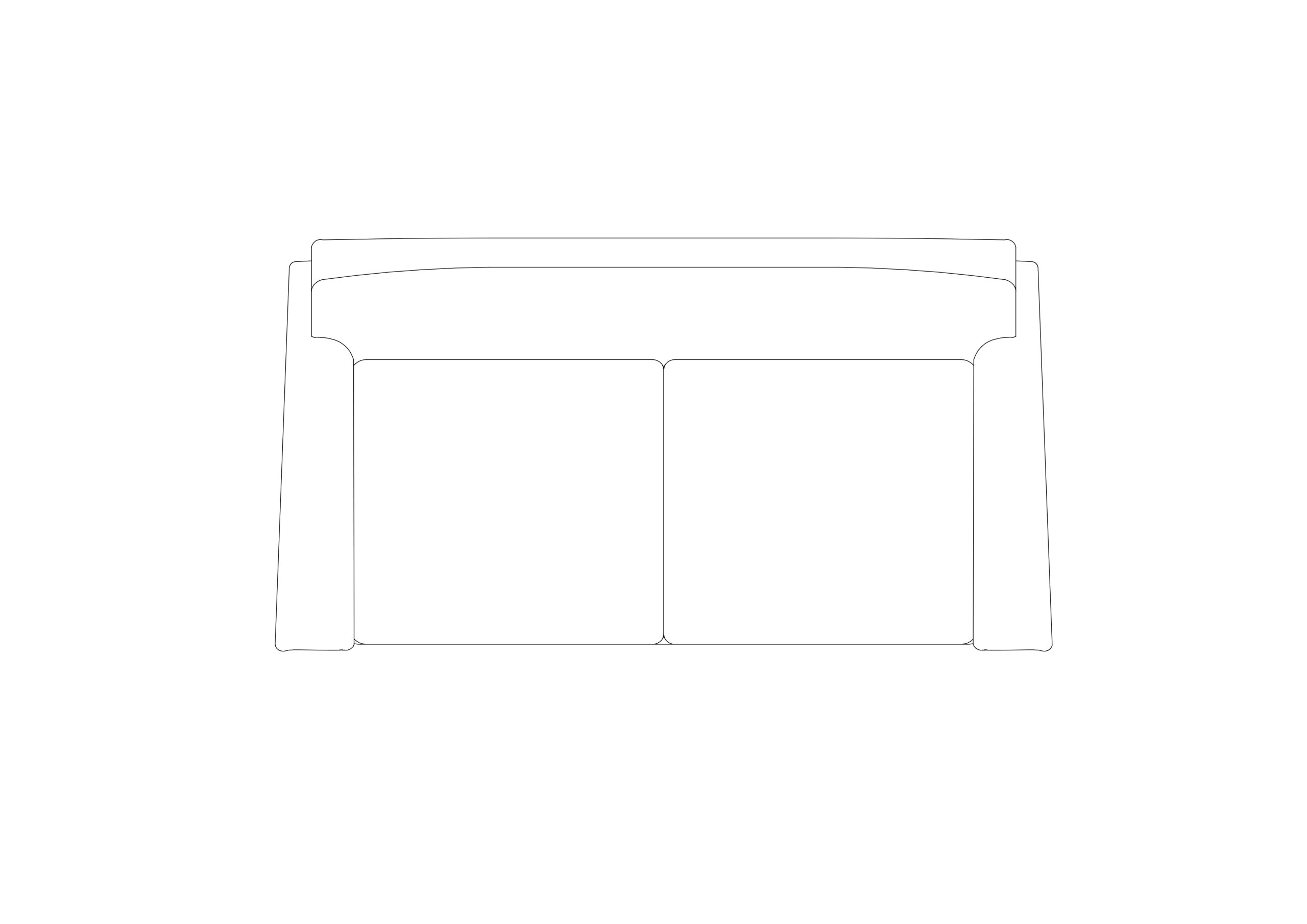 Free 2-Seater Loveseat CAD Block – Top View