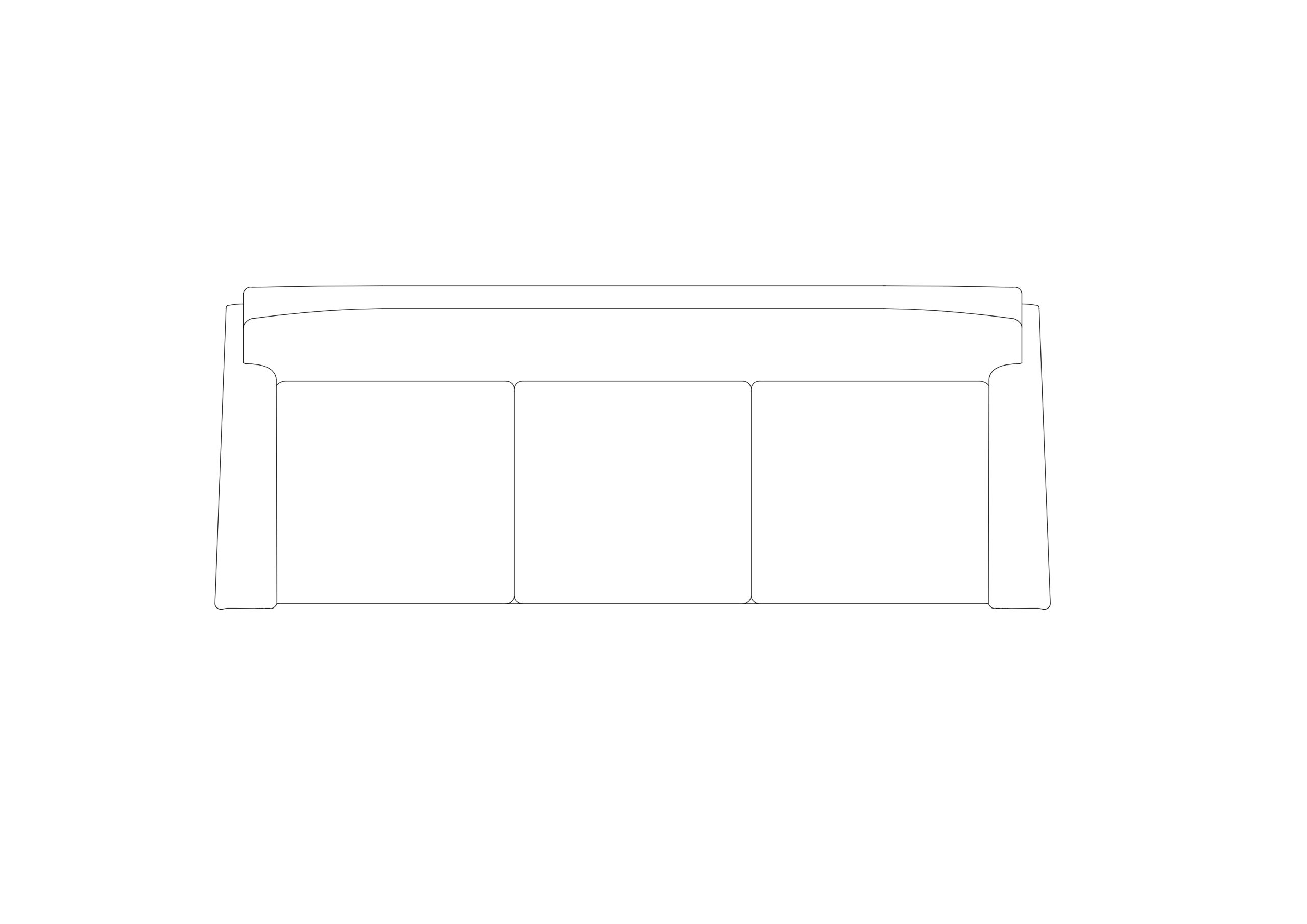 Free Deep-Seat Lounge Sofa CAD Block – Plan View