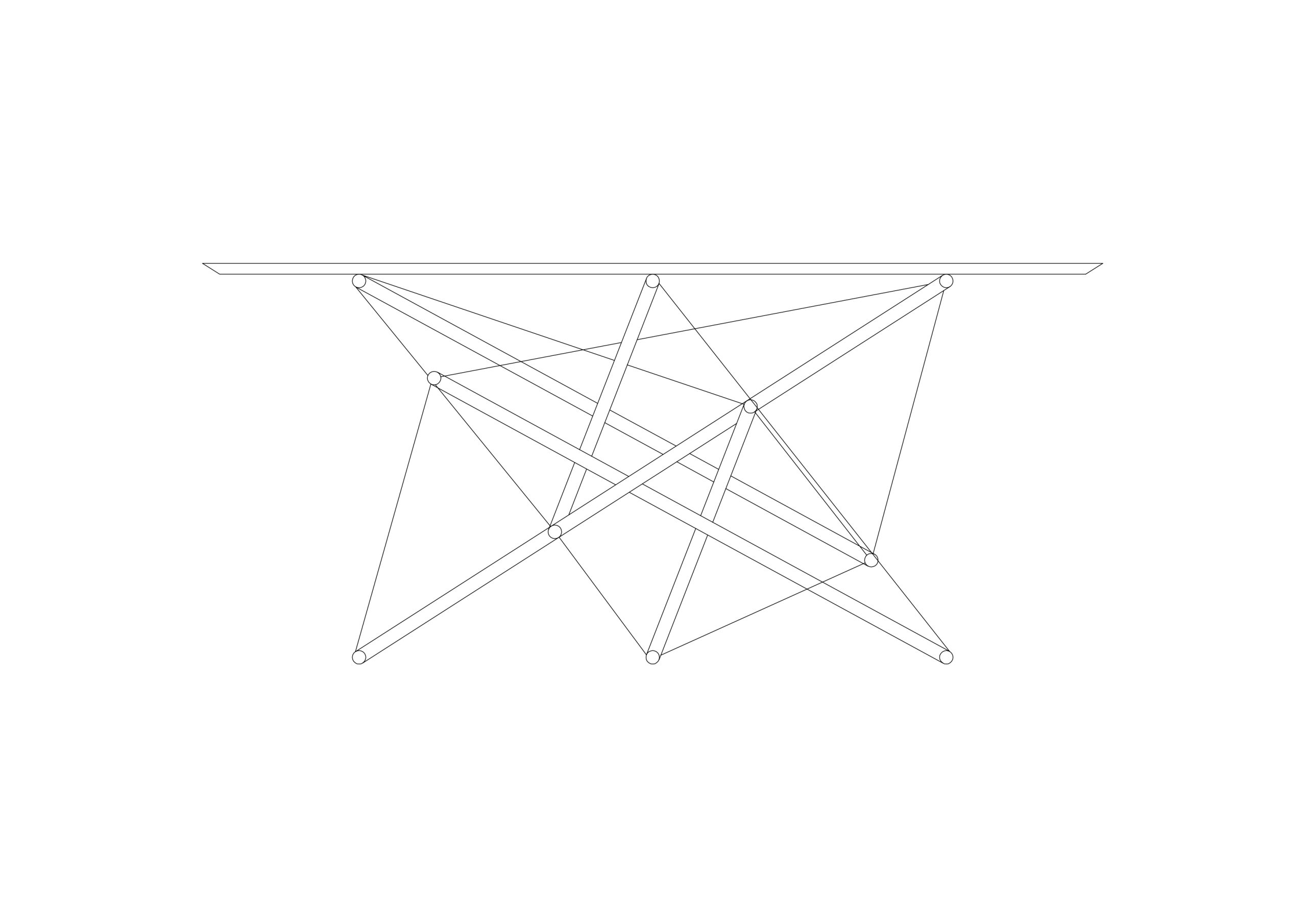 Free Geometric Spider Base Table Elevation CAD Block
