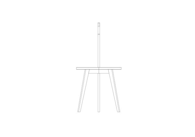 Free Tripod Pedestal Table Elevation CAD Block