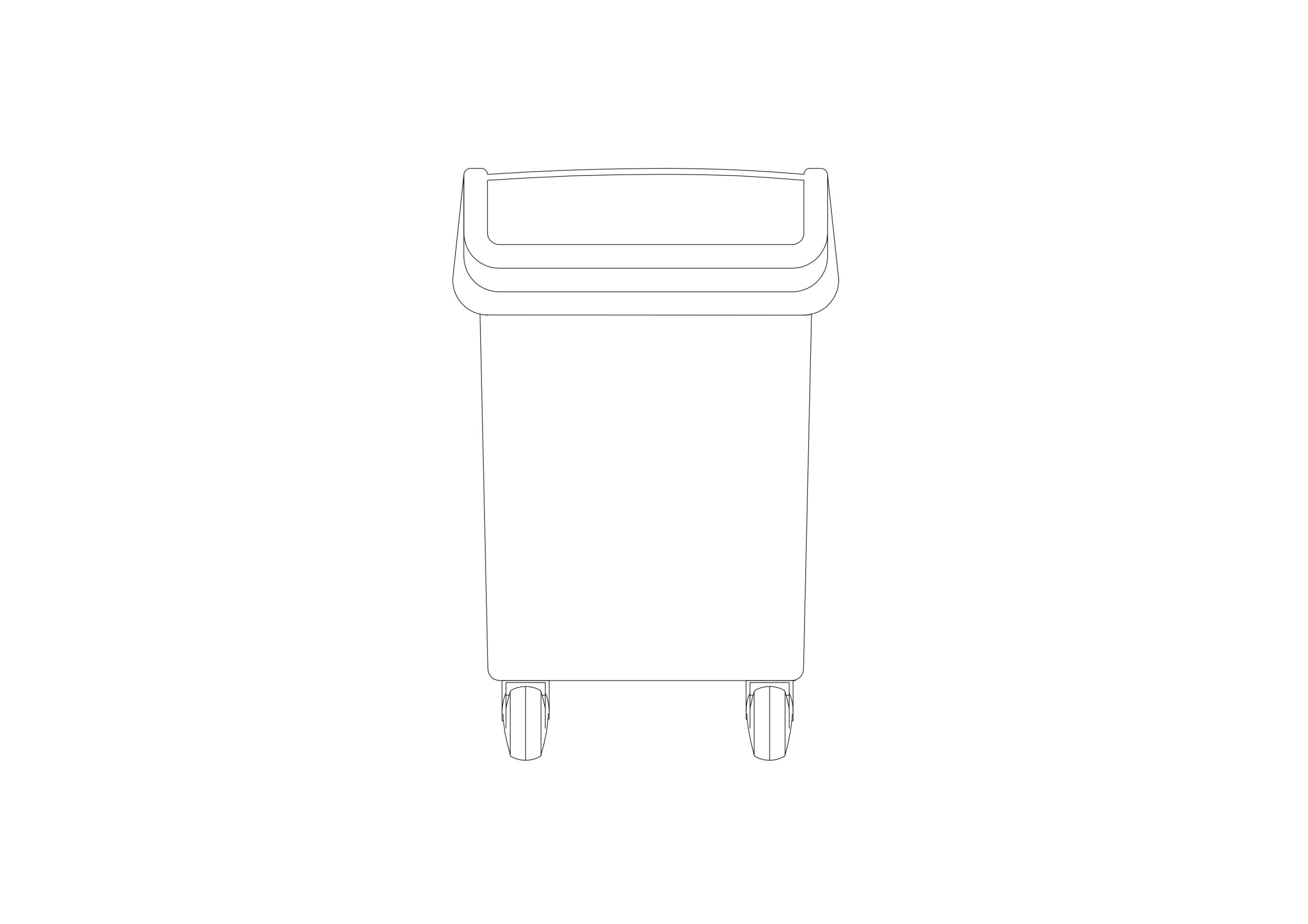 Free Outdoor Trash Bin Elevation CAD Block – Mobile