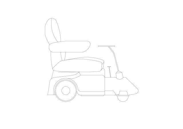 Free Mobility Vehicle Profile CAD Block – Side View