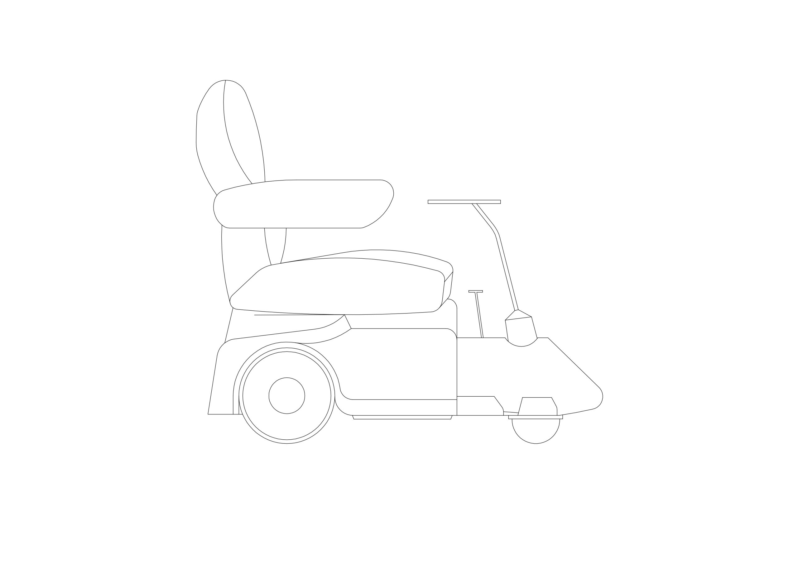 Free Mobility Vehicle Profile CAD Block – Side View