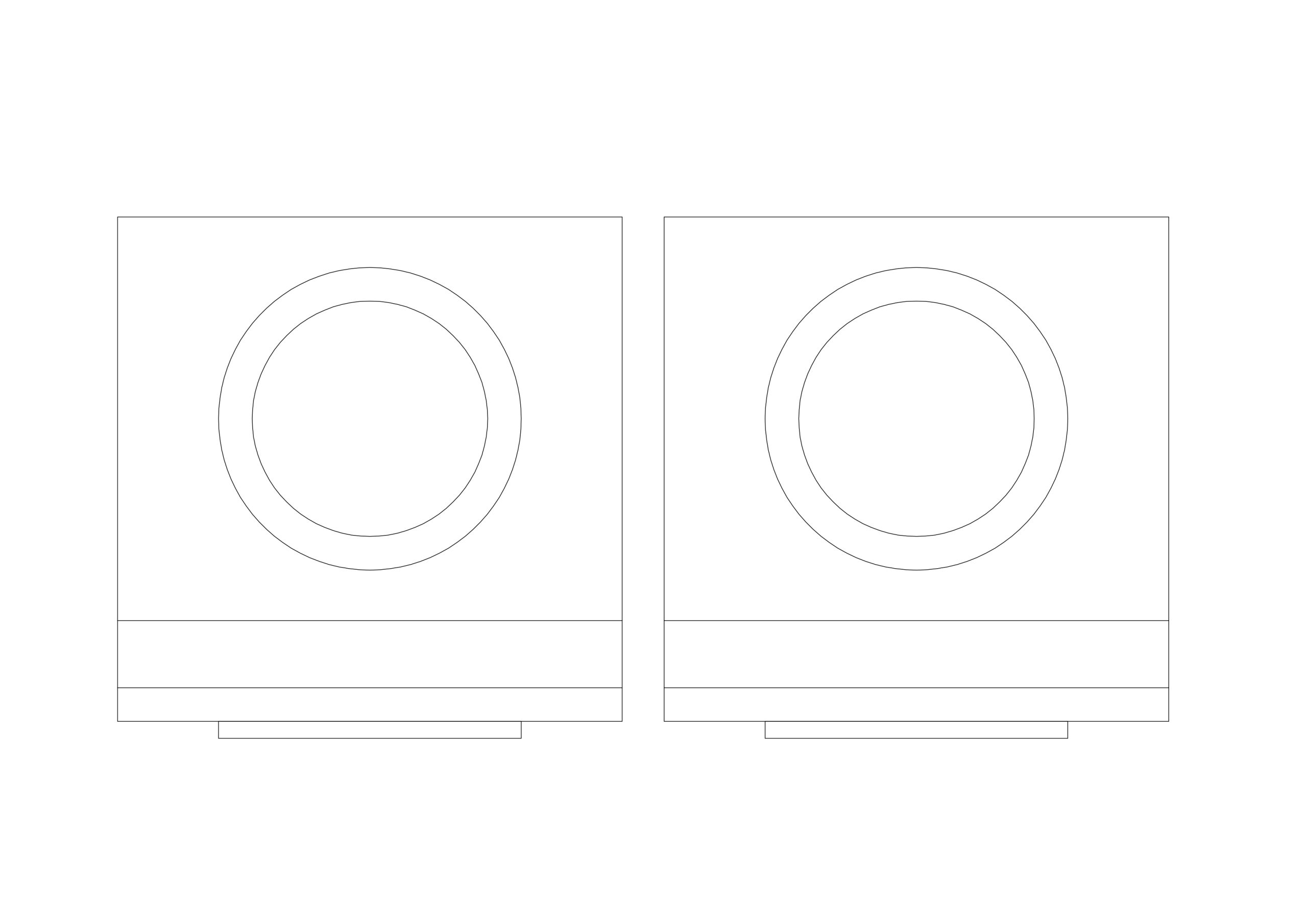 Free Double Washing Machine Elevation CAD Block