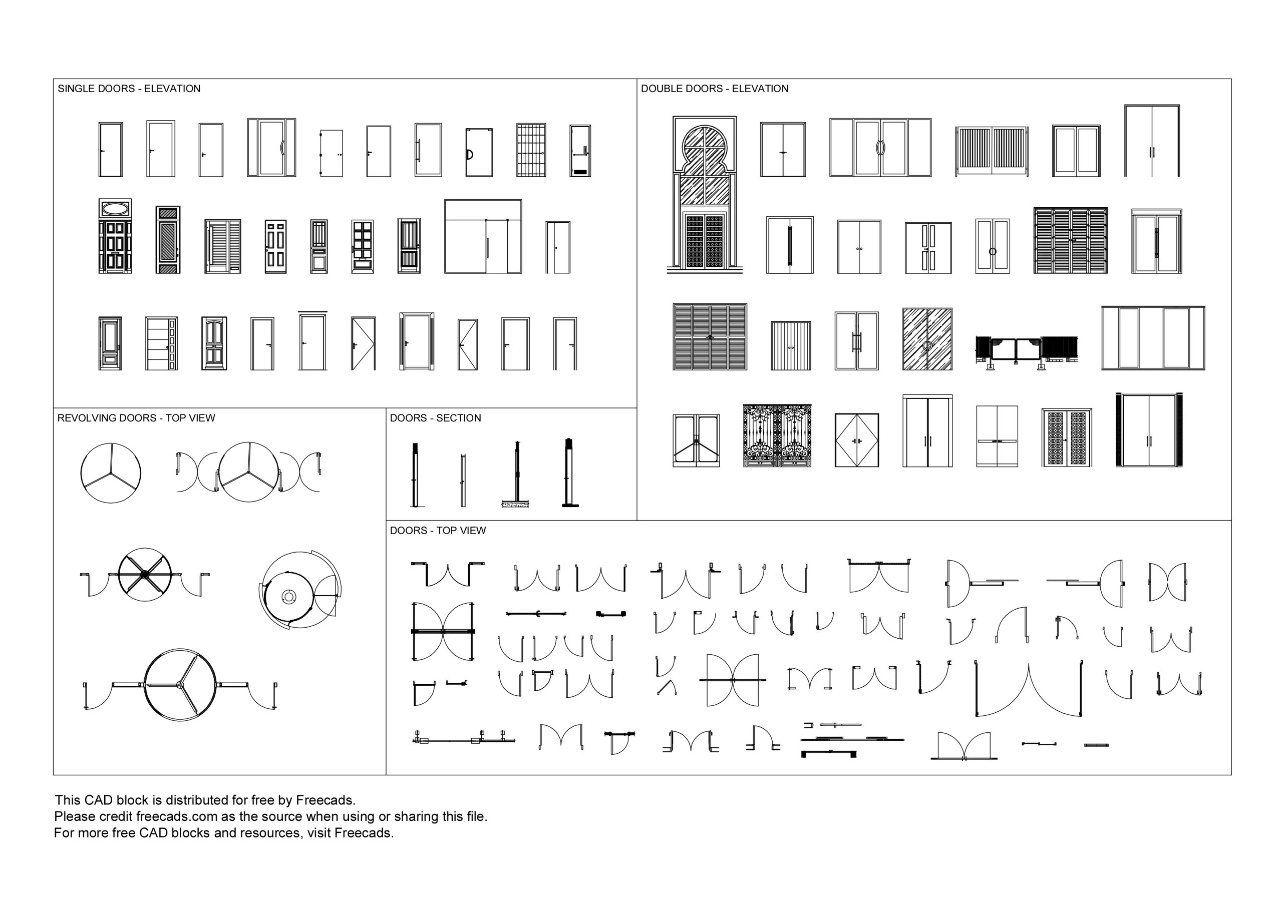 Free Door CAD Blocks – Professional Bundle