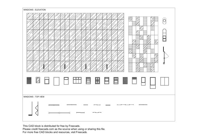 Free Window CAD Blocks – Elevation & Plan View