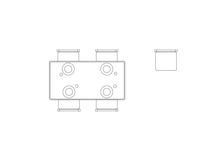 Free Dining Table and Chairs Setup – With Chair CAD Block – DWG, PDF Format