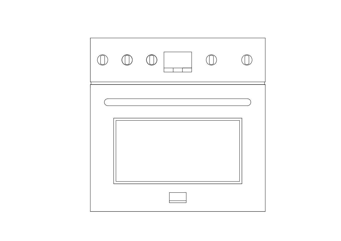 Free Oven Elevation CAD Block – DWG Format