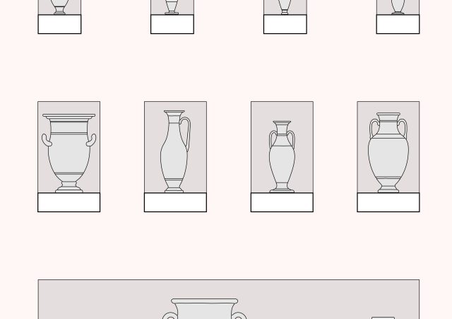 FREE Museum Art Pieces – Ancient Vases Collection, elevation DWG, DXF, PDF, PNG