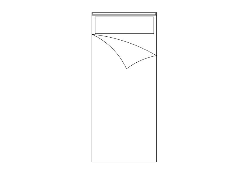 Free Single bed top view CAD Block – DWG, DXF, PDF Format
